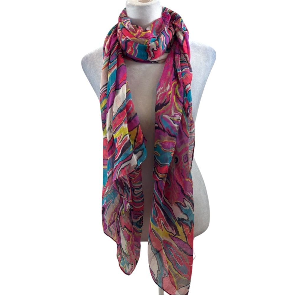 Ladies The Sak Born into Peace Born into Water Print Scarf